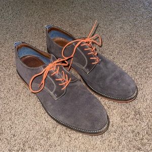 Aldo Gray & Orange Suede Oxford Lace Up Shoes Size 9.5